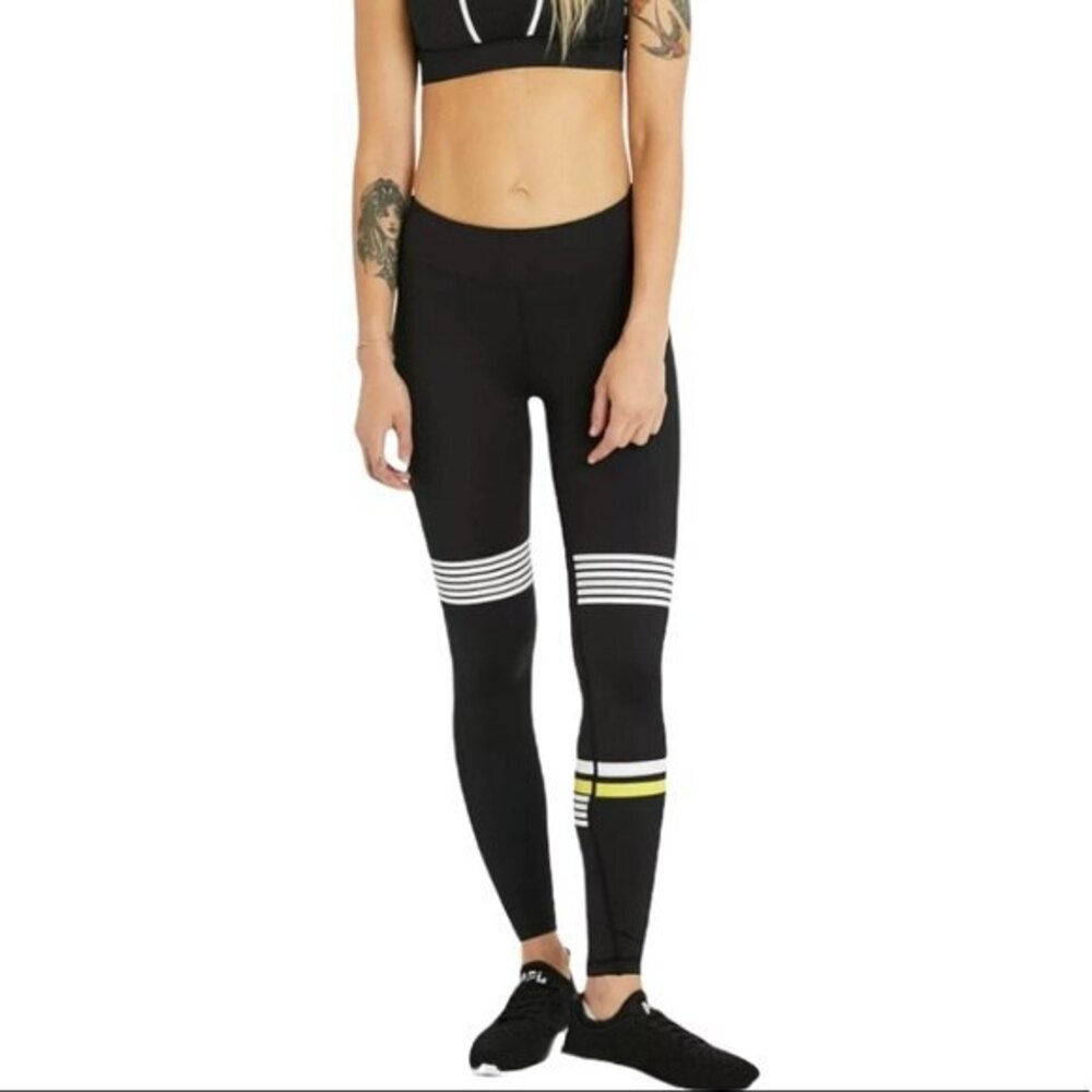 Lilybod x SoulCycle‎ Leggings Women’s Size Medium Black Stripe Detail High Waist
